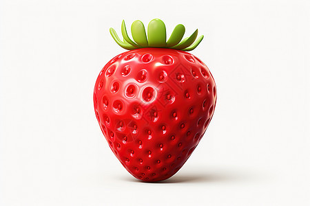 一个水果草莓3D卡通图标图片