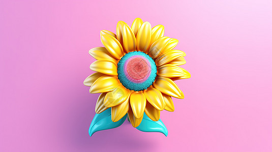 美丽的花朵3D图标背景图片