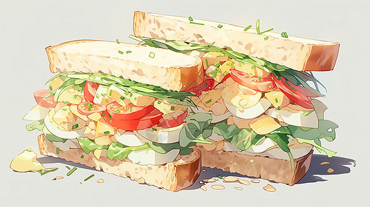 美味的三明治图片