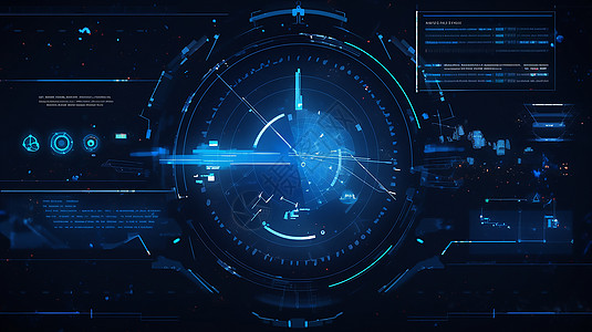雷达扫描监测仪器高清图片