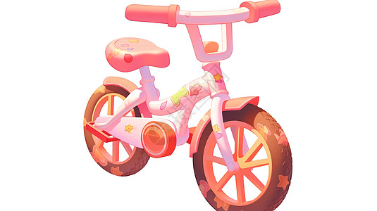 儿童卡通双轮自行车图片