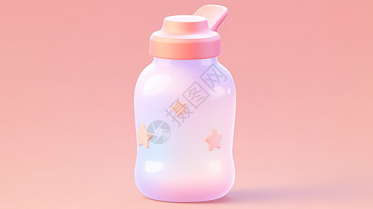 婴儿奶瓶卡通可爱3D图标图片