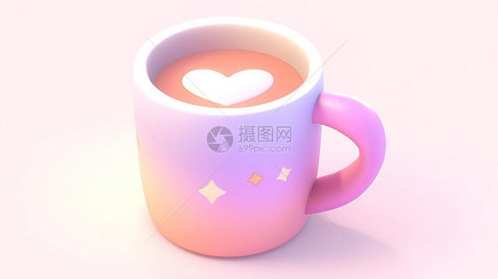 儿童小水杯3D图标图片