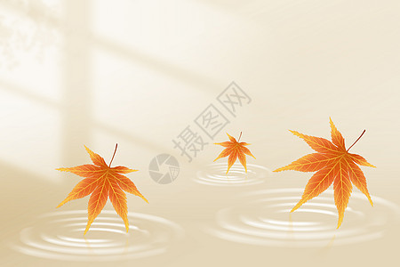 创意枫叶秋天背景图片