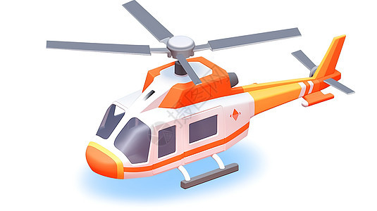 儿童玩具直升飞机3D图标背景图片