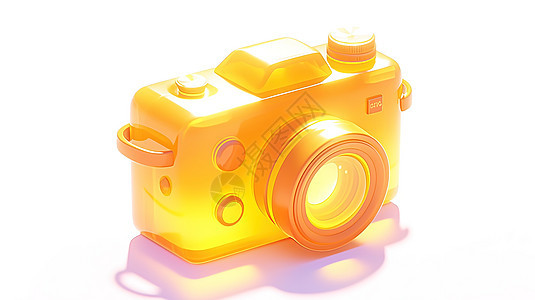 儿童玩具照相机3D卡通透明图标图片