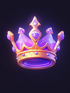 紫色宝石华丽卡通皇冠图片