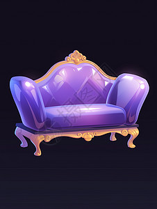 可爱的紫色卡通宝石沙发图片