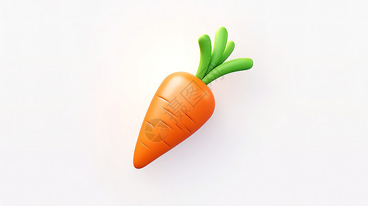 蔬菜胡萝卜3D卡通可爱图标图片