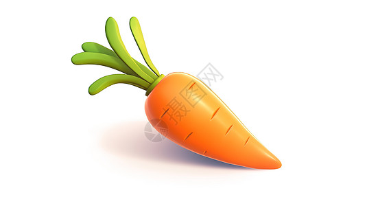 蔬菜胡萝卜3D图标图片
