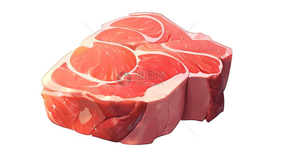 卡通肉类3D图标图片