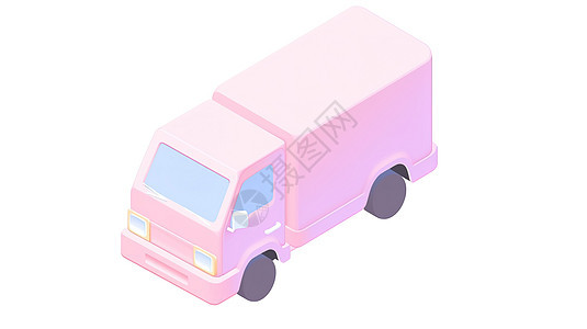 货车3D卡通图标图片