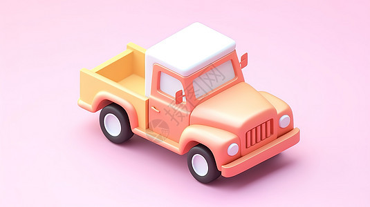 货车3D卡通玩具图标图片