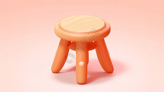 儿童小凳子3D可爱卡通图标图片