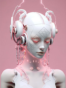 白色机器人风格未来智能图片