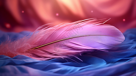 炫彩靓丽的羽毛背景图片