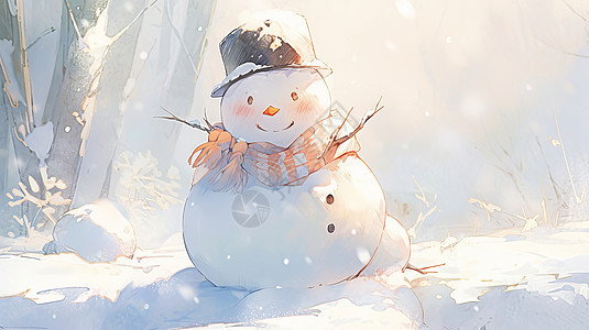 可爱的雪人图片