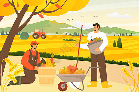 世界粮食日秋收背景图片