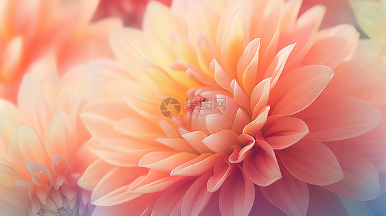 橙色唯美漂亮的菊花特写图片
