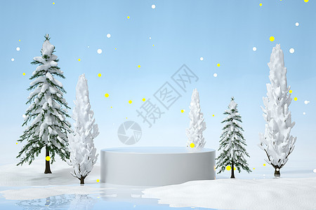 冬季雪地场景图片
