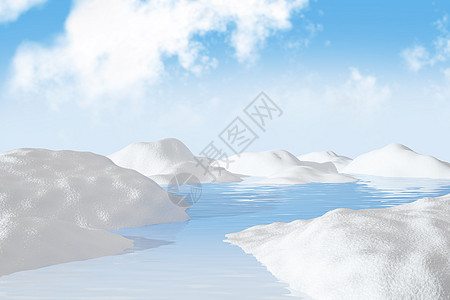 冬季雪山场景图片