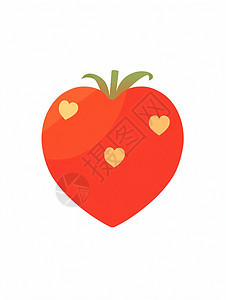 简约可爱的爱心形状西红柿图片