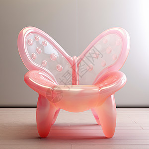 蝴蝶主题可爱的卡通儿童椅子背景图片
