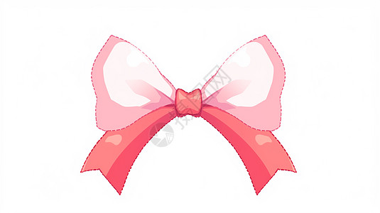 粉色马赛克风卡通蝴蝶结图片