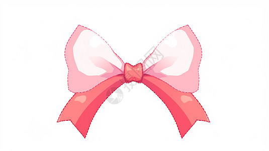 粉色马赛克风卡通蝴蝶结背景图片
