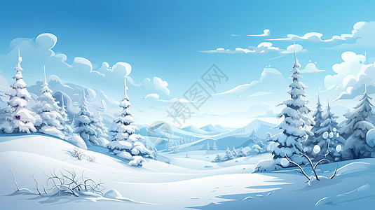 冬天大雪雪景图片