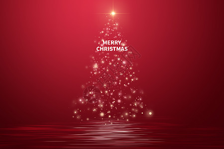 平安夜红色创意圣诞树背景图片