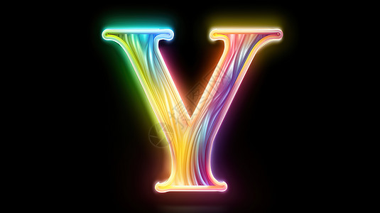 彩虹光波大字字母Y图片