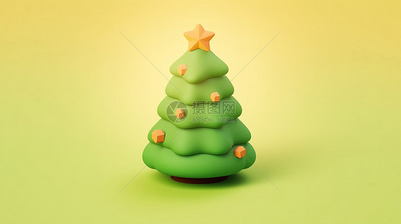 圣诞节3D元素圣诞树图片