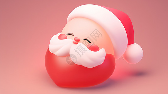 卡通可爱圣诞老人3D图标图片