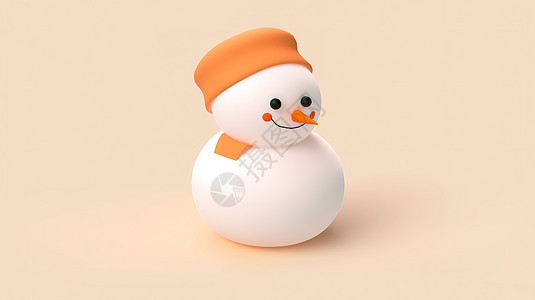 可爱小雪人3D图标图片