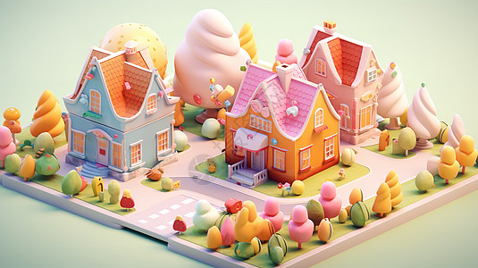 3D糖果小屋图片