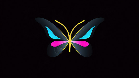 精致设计蝴蝶标志背景图片