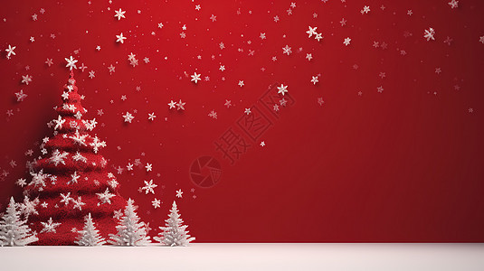 圣诞节简约红色背景图片