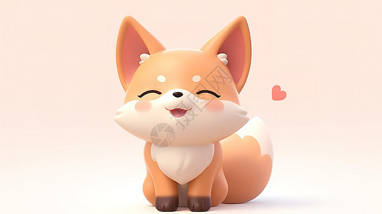 可爱小狐狸3D图标图片