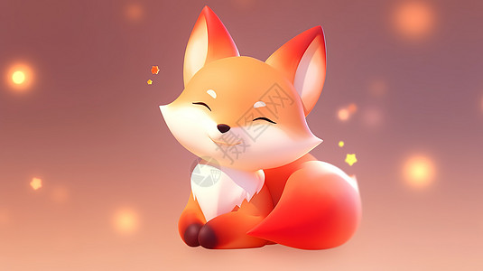 可爱小动物小狐狸3D图标图片