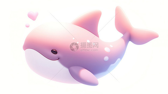 可爱鲸鱼3D图标图片
