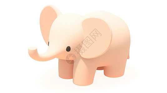可爱的小象3D图标图片