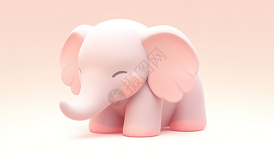 3D可爱的小象图标图片