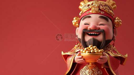 春节财富财神爷图片