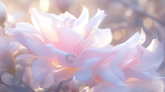 淡粉色漂亮的花朵背景图片