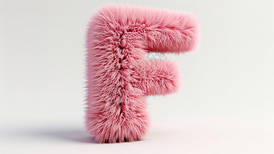 粉色毛茸茸字母F图片
