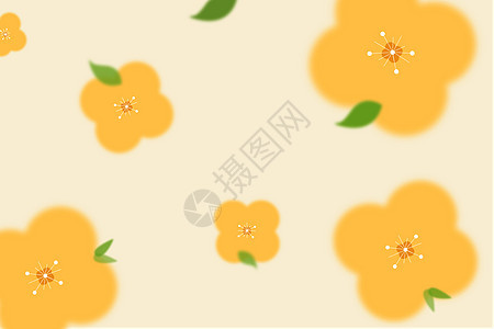 清新黄色花朵背景图片