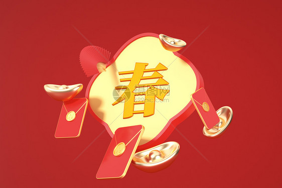 春节红包背景图片