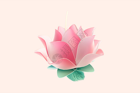 春节倒计时c4d立体中国风春节莲花灯笼3d插画插画