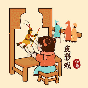 新年春节传统节日非遗文创文化习俗皮影戏图片